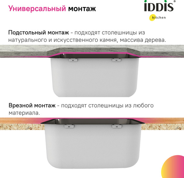 Мойка кухонная IDDIS Mate MAT44GMi77