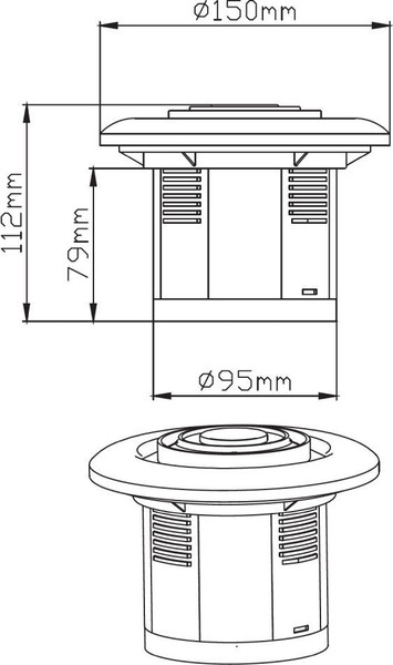 Вентилятор накладной Diadonna D05-W10