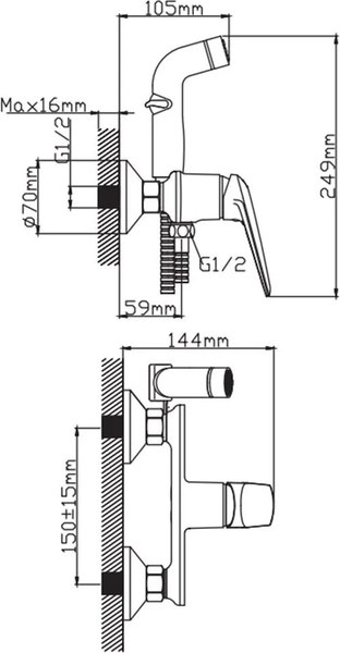Смеситель Diadonna D171-20
