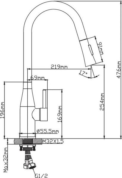 Смеситель Diadonna D60-0002G