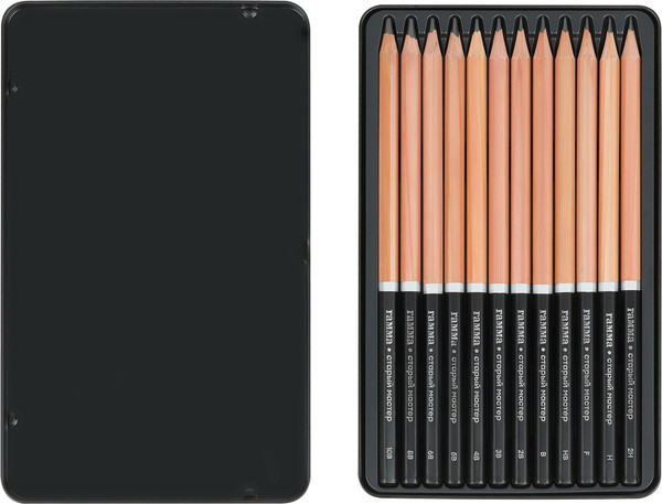 Набор простых карандашей ГАММА 130422_10B-2H