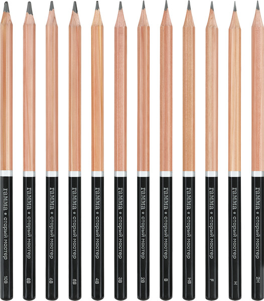 Набор простых карандашей ГАММА 130422_10B-2H