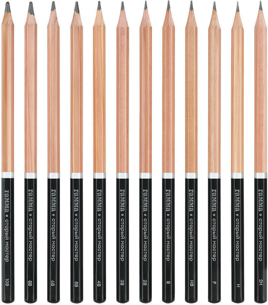 Набор простых карандашей ГАММА 130422M_10B-2H