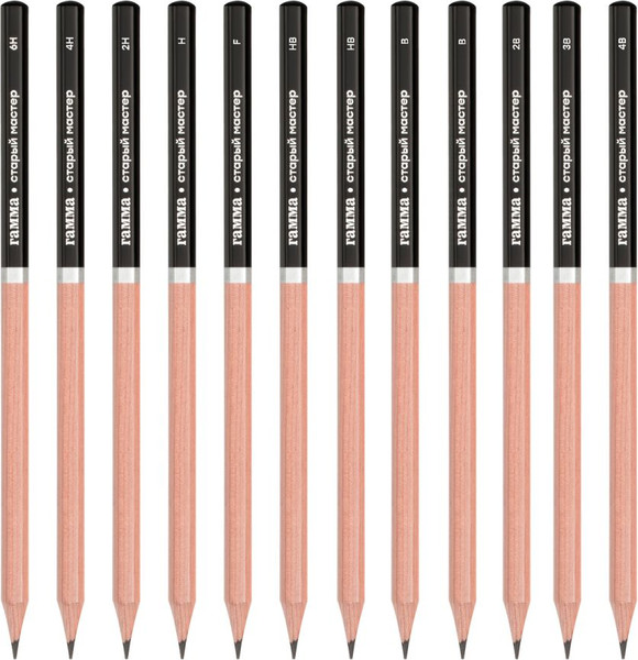 Набор простых карандашей ГАММА 130422M_4B-6H