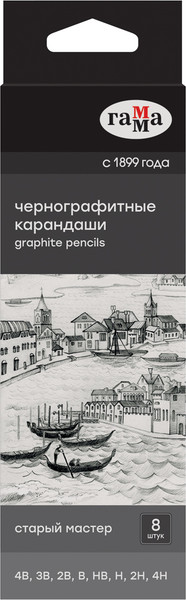 Набор простых карандашей ГАММА 130422M_4B-4H - фото