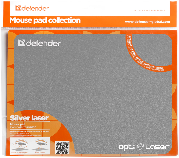 Коврик для мыши Defender Silver Opti-Laser / 50410