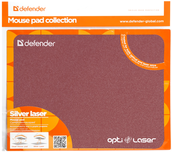 Коврик для мыши Defender Silver Opti-Laser / 50410