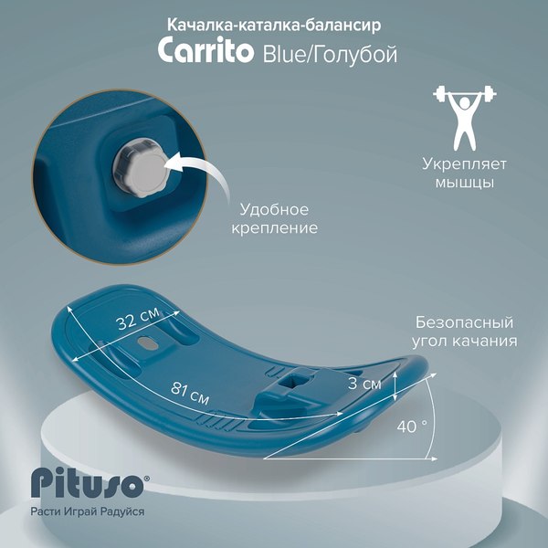 Качалка-каталка Pituso Машинка Carrito / YY-ML65-blue