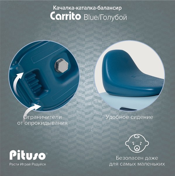 Качалка-каталка Pituso Машинка Carrito / YY-ML65-blue