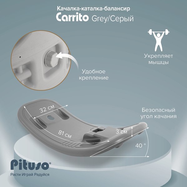 Качалка-каталка Pituso Машинка / YY-ML65-grey