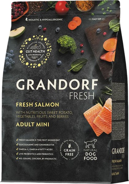 Сухой корм для собак Grandorf Adult Mini Breeds Fresh Salmon&Sweet Potato - фото
