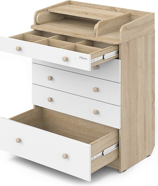 Комод пеленальный Pituso Tori / БП-00004221 (дуб сонома/белый)