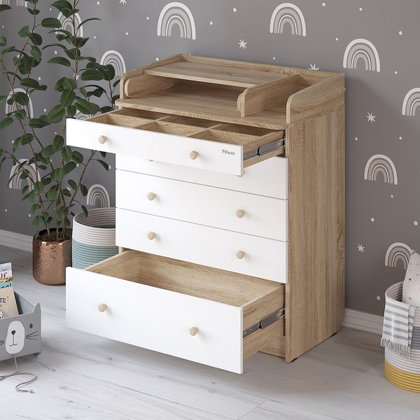 Комод пеленальный Pituso Tori / БП-00004221 (дуб сонома/белый)