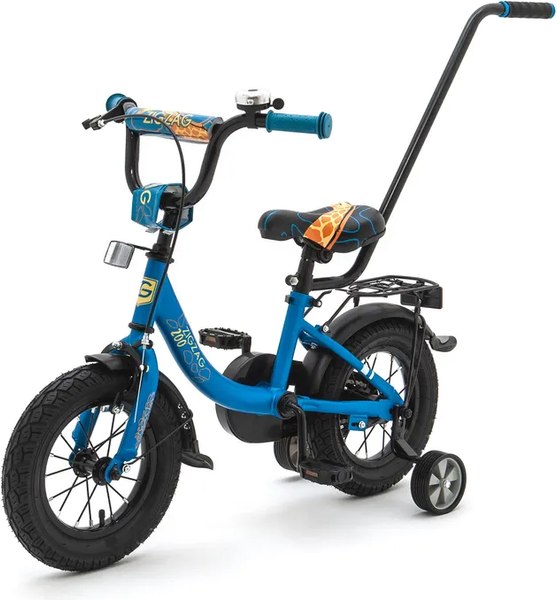 Детский велосипед с ручкой ZigZag Zoo 12 / ZG-1283