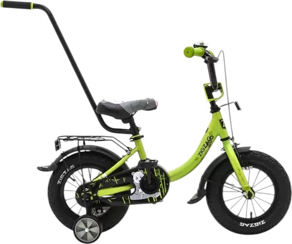 Детский велосипед с ручкой ZigZag Zoo 12 / ZG-1284 - фото