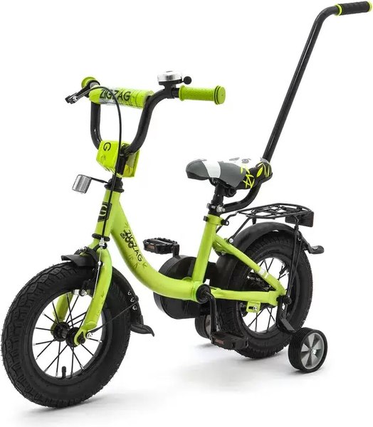 Детский велосипед с ручкой ZigZag Zoo 12 / ZG-1284