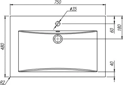 Умывальник Florentina Анита 750
