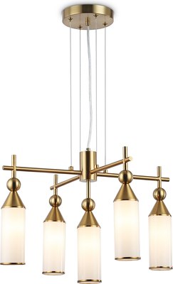 Люстра Ambrella LH55276/5 BS/FR (латунь/белый матовый)