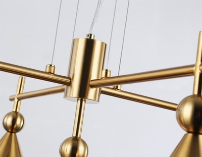 Люстра Ambrella LH55276/5 BS/FR (латунь/белый матовый)