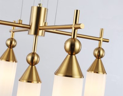 Люстра Ambrella LH55276/5 BS/FR (латунь/белый матовый)