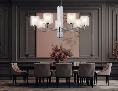 Люстра Ambrella LH56003/7 СH/FR (хром/белый матовый)