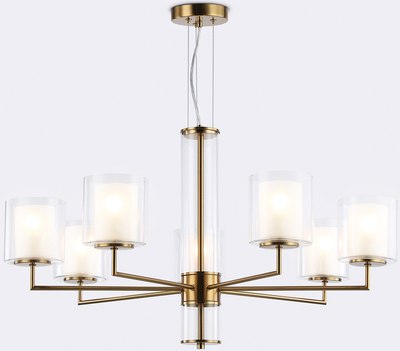 Люстра Ambrella LH56013/7 BS/FR (латунь/белый матовый) - фото