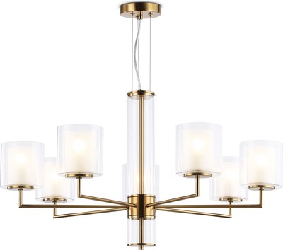 Люстра Ambrella LH56013/7 BS/FR (латунь/белый матовый)