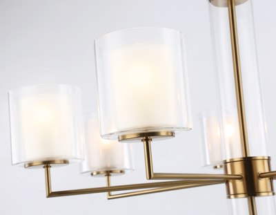 Люстра Ambrella LH56013/7 BS/FR (латунь/белый матовый)