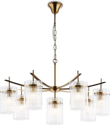 Люстра Ambrella LH56033/7+1 BS/CL (латунь/прозрачный)