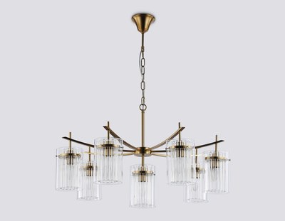 Люстра Ambrella LH56033/7+1 BS/CL (латунь/прозрачный)