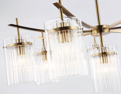 Люстра Ambrella LH56033/7+1 BS/CL (латунь/прозрачный)