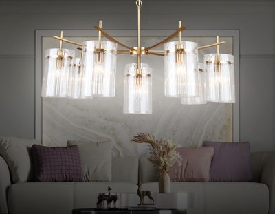 Люстра Ambrella LH56033/7+1 BS/CL (латунь/прозрачный)