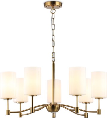 Люстра Ambrella LH56053/7 BS/FR (латунь/белый матовый)
