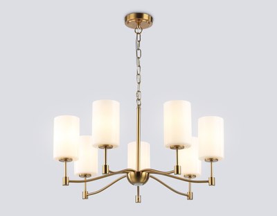 Люстра Ambrella LH56053/7 BS/FR (латунь/белый матовый)