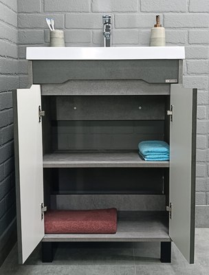 Тумба под умывальник Домино Classica 80 Loft без ящика DL5608T (бетон)