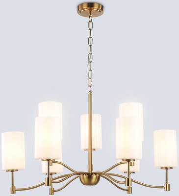 Люстра Ambrella LH56054/6+3 BS/FR (латунь/белый матовый) - фото