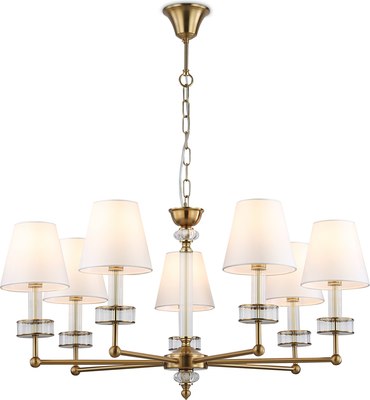 Люстра Ambrella LH71023/7 BS/WH (латунь/белый)