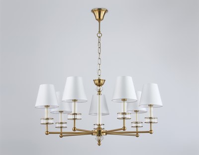 Люстра Ambrella LH71023/7 BS/WH (латунь/белый)
