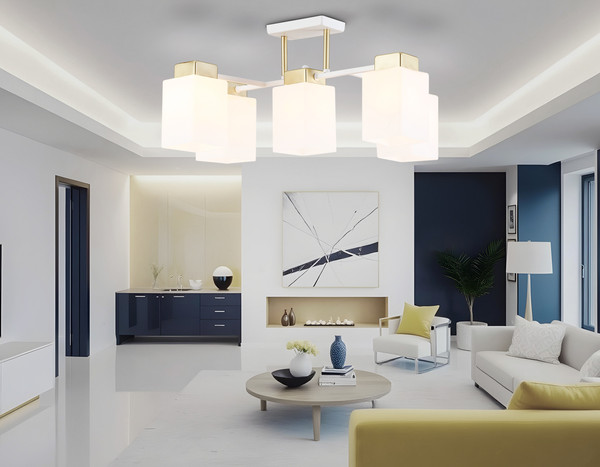 Люстра Ambrella TR303047/5 WH/GD