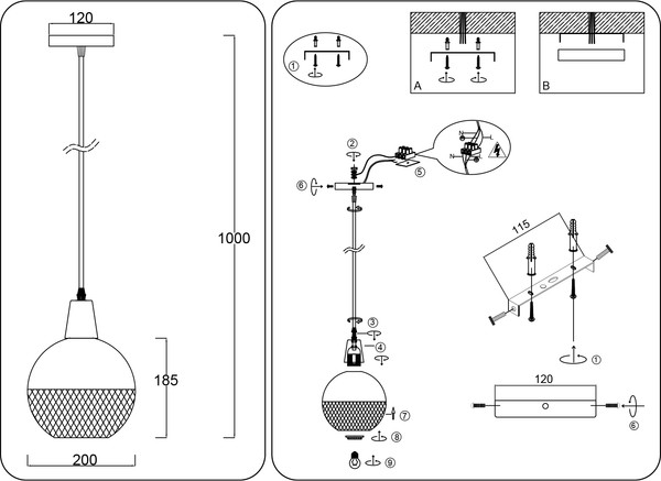 Потолочный светильник Ambrella TR8502 WH/CP