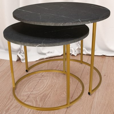 Комплект журнальных столиков Мебелик МеталлАрт М001