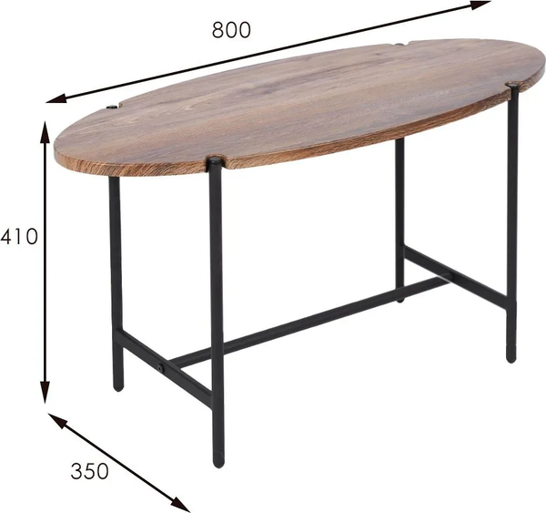 Журнальный столик Мебелик МеталлАрт М025