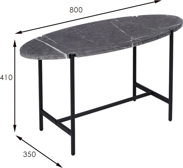 Журнальный столик Мебелик МеталлАрт М025