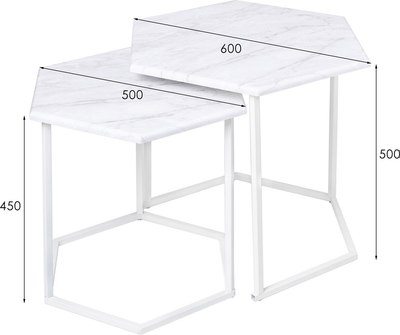 Комплект журнальных столиков Мебелик МеталлАрт М003