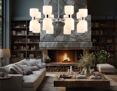 Люстра Ambrella LH56085/16 СH/FR (хром/белый матовый)