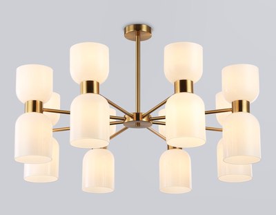 Люстра Ambrella LH56095/16 BS/FR (латунь/белый матовый)
