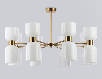 Люстра Ambrella LH56095/16 BS/FR (латунь/белый матовый)