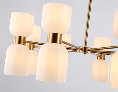 Люстра Ambrella LH56095/16 BS/FR (латунь/белый матовый)