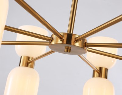 Люстра Ambrella LH56095/16 BS/FR (латунь/белый матовый)