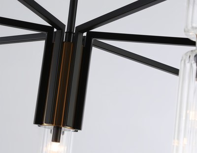 Люстра Ambrella LH56115/7 BK/BS/CL (черный/латунь/прозрачный)